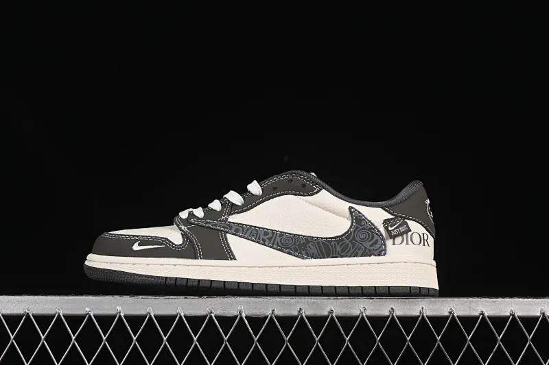 All categories Air Jordan Jordan series basketball shoes Air Jordan 1 Low High-end customized low-top sneakers Travis Scott x Fragment Design x Air Jordan 1 Low OG SP AJ1 Dior joint beige letter hook low-top cultural casual sneakers XS2024-039